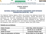 NCHMCT JEE 2023: Registration begins at nchmjee.nta.nic.in NCHMCT JEE 2023: Registration begins at nchmjee.nta.nic.in