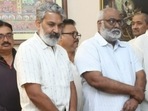 SS Rajamouli, MM Keeravani and Venkatesh Daggubati attend K Viswanath's last rites. SS Rajamouli, MM Keeravani and Venkatesh Daggubati attend K Viswanath's last rites.