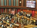 Heavy security at MCD house for mayor election held on January 24, Delhi.