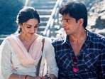 Kiara Advani and Sidharth Malhotra in a still from Shershaah. Kiara Advani and Sidharth Malhotra in a still from Shershaah.
