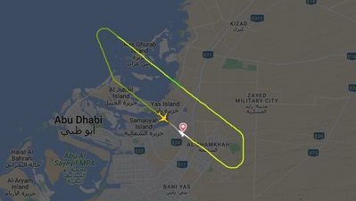 Flight path of Air India Express flight IX 348 from Abu Dhabi to Calicut. (Source: Flightradar24) Flight path of Air India Express flight IX 348 from Abu Dhabi to Calicut. (Source: Flightradar24)