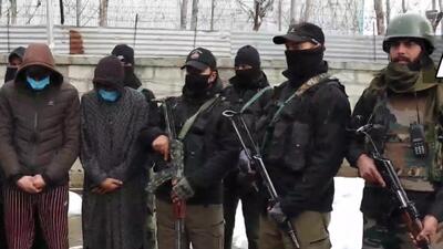 Jammu and Kashmir Police on Friday claimed to have arrested six associates of Jaish-e-Mohammed (JeM) terrorists from Pulwama with a huge cache of arms and ammunition. (ANI/Twitter)