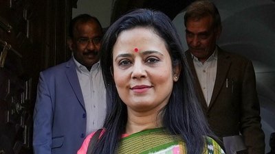 TMC MP Mahua Moitra at Parliament House complex. (PTI file) TMC MP Mahua Moitra at Parliament House complex. (PTI file)