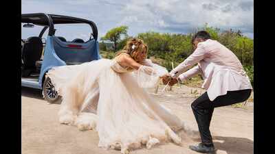 The new Prime Video action comedy, Shotgun Wedding, features Jennifer Lopez and Josh Duhamel as a couple whose destination wedding goes very wrong The new Prime Video action comedy, Shotgun Wedding, features Jennifer Lopez and Josh Duhamel as a couple whose destination wedding goes very wrong