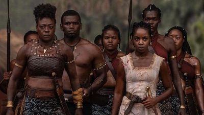 Actor Viola Davis stars as general Nanisca in Gina Prince-Bythewood's The Woman King. Actor Viola Davis stars as general Nanisca in Gina Prince-Bythewood's The Woman King.