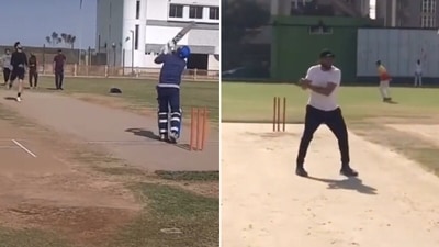 Shaheen Afridi bowled to and batted against his would-be father-in-law Shahid Afridi (Screengrab) Shaheen Afridi bowled to and batted against his would-be father-in-law Shahid Afridi (Screengrab)