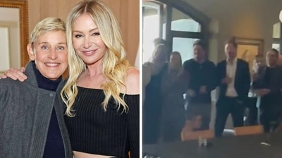 Prince Harry and Meghan Markle attended the surprise vow renewal of Prince Harry and Portia de Rossi. Prince Harry and Meghan Markle attended the surprise vow renewal of Prince Harry and Portia de Rossi.