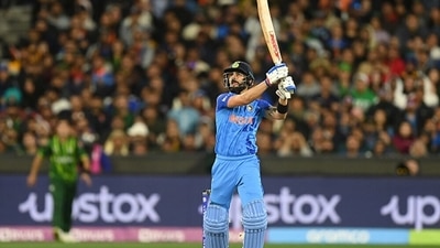Virat Kohli's iconic straight six off Haris Rauf remains one of the most replayed shots (Getty) Virat Kohli's iconic straight six off Haris Rauf remains one of the most replayed shots (Getty)