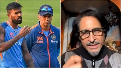 Hardik Pandya (L) with Rahul Dravid; Ramiz Raja (PTI/YouTube) Hardik Pandya (L) with Rahul Dravid; Ramiz Raja (PTI/YouTube)