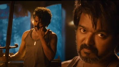 Vijay's first look from Lokesh Kanagaraj's upcoming film Leo. Vijay's first look from Lokesh Kanagaraj's upcoming film Leo.