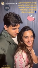 Kangana Ranaut praised Sidharth Malhotra and Kiara Advani. Kangana Ranaut praised Sidharth Malhotra and Kiara Advani.
