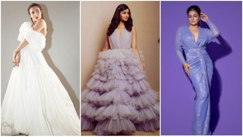 Bold and structured cocktail gowns with traditional patterned embroideries are trending. (Instagram ) Bold and structured cocktail gowns with traditional patterned embroideries are trending. (Instagram )