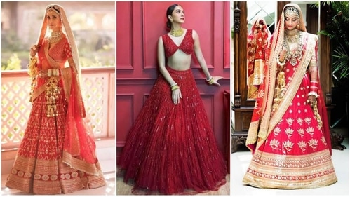 With an ethereal and surreal look that it creates, a red lehenga always stands out. (Instagram) With an ethereal and surreal look that it creates, a red lehenga always stands out. (Instagram)