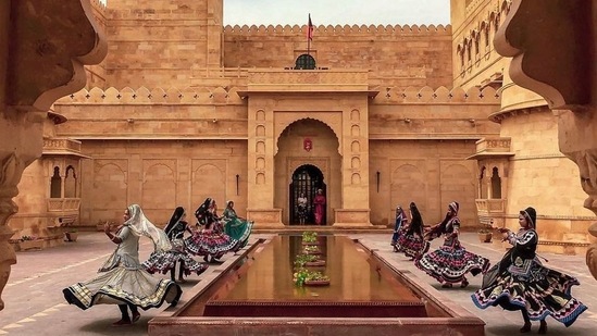 The palace has two gardens and courtyards, 83 rooms and direct air connectivity. (Instagram/@suryagarh)