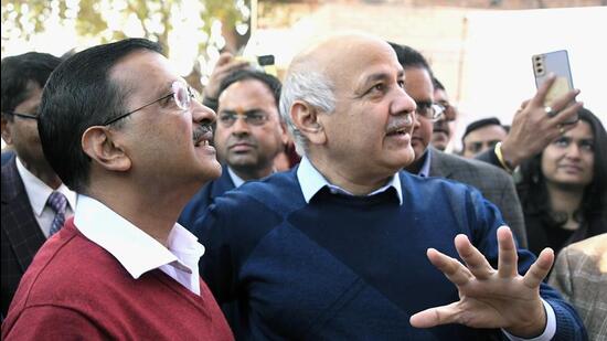 Chief minister Arvind Kejriwal and deputy chief minister Manish Sisodia have been sharply critical of Delhi LG VK Saxena holding back his approval to a plan to send government school teachers to Finland for training. (ANI FILE)