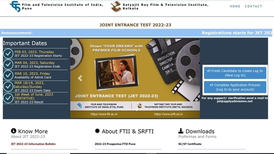 FTII JET 2023: Registration begins at ftii.ac.in,