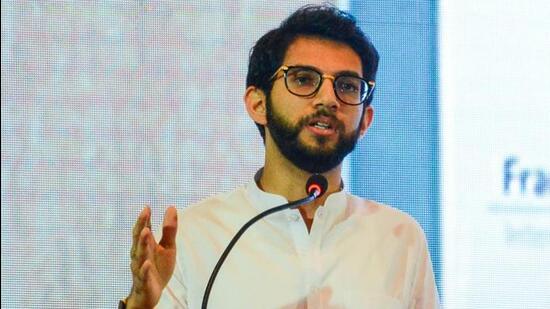 Pune, India - March 2, 2020:Aaditya Thackeray (Minister of Tourism and Environment Government of Maharashtra) during the MCCIA International business summit at JW Marriot, SB road in Pune, India, on Monday, March 2, 2020. (Photo by Milind Saurkar/Hindustan Times) (Milind Saurkar/HT Photo)