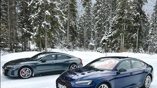 The Audi Ice Experience is set against the backdrop of the Austrian Alps. One must drive on pure ice, where grip levels are negligible.