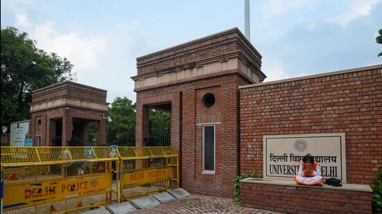 The university also informed EC members about the setting up of University of Delhi Foundation, a not-for-profit company under Section 8 for fund-raising activity, officials said. (HT Photo)