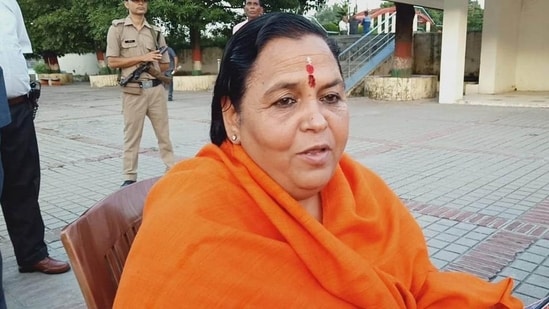BJP leader Uma Bharti has been demanding a complete ban of alcohol consumption in Madhya Pradesh.(ANI)