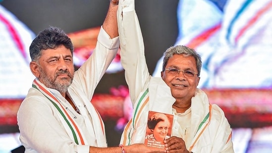 KPCC chief DK Shivakumar and LOP Siddaramaiah are both potential chief ministerial candidates from Karnataka Congress for the upcoming assembly polls in the southern state. (PTI)