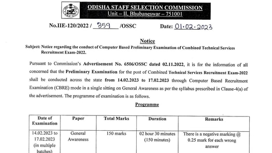 OSSC CTS 2022 admit card releasing today at ossc.gov.in
