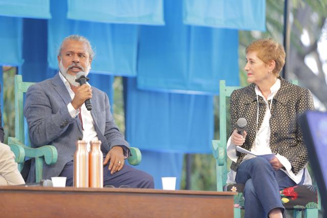 Shehan Karunatilaka and British publisher Alexandra Pringle (Jaipur LIterature Festival) Shehan Karunatilaka and British publisher Alexandra Pringle (Jaipur LIterature Festival)