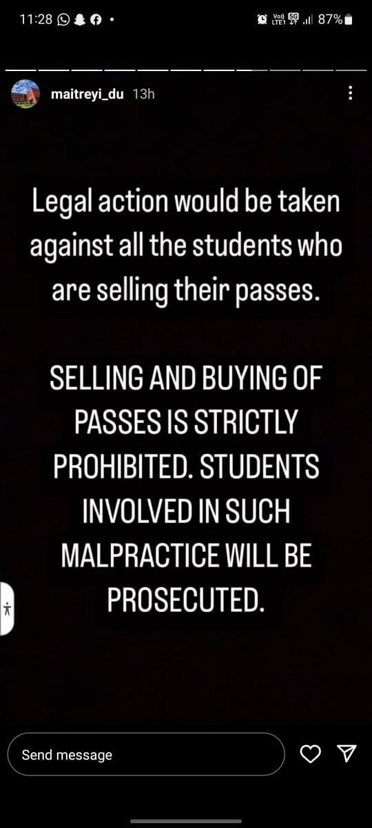 One of the screenshots circulating on social media. One of the screenshots circulating on social media.