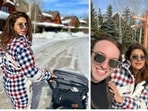 Priyanka Chopra with daughter Malti, and friends in Aspen. Priyanka Chopra with daughter Malti, and friends in Aspen.