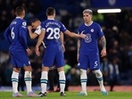 Chelsea players in action
