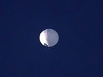 The balloon was spotted Saturday morning over the Carolinas as it approached the coast. (AP) The balloon was spotted Saturday morning over the Carolinas as it approached the coast. (AP)