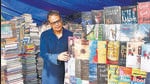 Mumbai, India - January 31, 2023: Eminent author, writer, novelist and journalist Jerry Pinto walks through the roadside book stalls, at Fort, in Mumbai, India, on Tuesday, January 31, 2023. (Photo by Bhushan Koyande/HT Photo) (HT PHOTO) Mumbai, India - January 31, 2023: Eminent author, writer, novelist and journalist Jerry Pinto walks through the roadside book stalls, at Fort, in Mumbai, India, on Tuesday, January 31, 2023. (Photo by Bhushan Koyande/HT Photo) (HT PHOTO)
