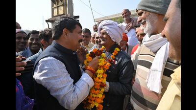 Meham independent MLA Balraj Kundu plans to culminate his yatra in Chandigarh. (HT Photo)