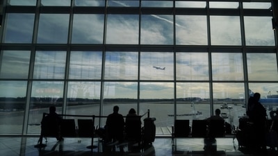 Arrivals and departures were paused at three airports in the states of South and North Carolina. (AP) Arrivals and departures were paused at three airports in the states of South and North Carolina. (AP)