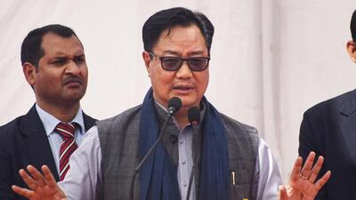 On Thursday, Union law minister Kiren Rijiju told Parliament that no timeline can be set down for filling up of vacancies of the judges in the constitutional courts, as he flagged that several high courts across the country are in breach of the six-month deadline for making recommendations for anticipated vacancies. (PTI) On Thursday, Union law minister Kiren Rijiju told Parliament that no timeline can be set down for filling up of vacancies of the judges in the constitutional courts, as he flagged that several high courts across the country are in breach of the six-month deadline for making recommendations for anticipated vacancies. (PTI)