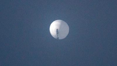 The Pentagon said the first balloon was now heading eastwards over the central United States. (AFP) The Pentagon said the first balloon was now heading eastwards over the central United States. (AFP)