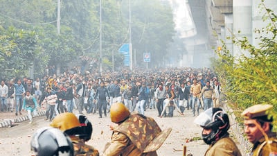 Twelve people, including Imam and Tanha, were indicted in the violence near Jamia university on December 13, 2019. (HT ARCHIVE) Twelve people, including Imam and Tanha, were indicted in the violence near Jamia university on December 13, 2019. (HT ARCHIVE)