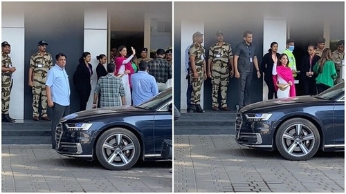 Kiara posed for the cameras. (HT Photos/Varinder Chawla) Kiara posed for the cameras. (HT Photos/Varinder Chawla)