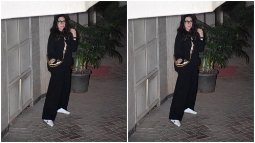 Karisma looked stunning in an all-black attire. (HT Photos/Varinder Chawla)