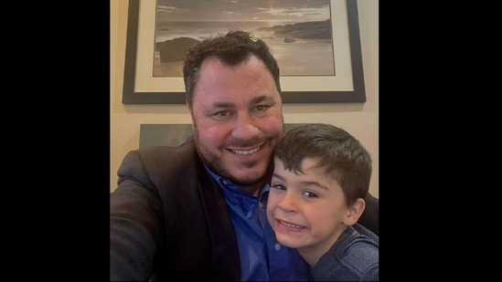 Keith Stonehouse with his 6-year0old son Chase.(Instagram/@keithstonehouse)