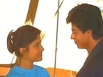 Shah Rukh Khan and Renuka Shahane in a still from Circus (1989).