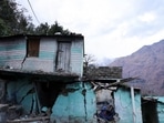 Cracks are seen on the walls of a residential house in Joshimath on Friday. (Reuters)