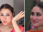 The image shows a woman dressed as Kareena Kapoor’s character Geet from Jab We Met.(Instagram/@asmita.guptaa, YouTube/@T-Series) The image shows a woman dressed as Kareena Kapoor’s character Geet from Jab We Met.(Instagram/@asmita.guptaa, YouTube/@T-Series)