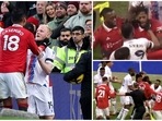 Players broke into a brawl during Manchester United's tie against Crystal Palace in Premier League(Twitter) Players broke into a brawl during Manchester United's tie against Crystal Palace in Premier League(Twitter)