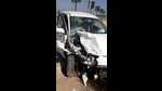 The mangled remains of the Ambala resident’s car that was hit by an SUV moving on the wrong side, claiming his life. (HT) The mangled remains of the Ambala resident’s car that was hit by an SUV moving on the wrong side, claiming his life. (HT)