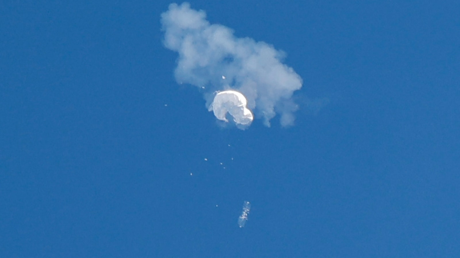 Videos capture the moment US fighter jet shot down Chinese ‘spy’ balloon