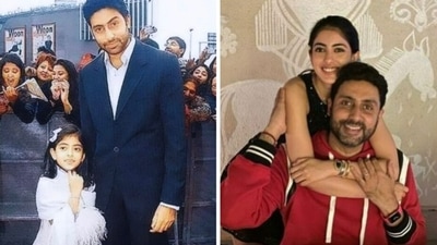 Abhishek Bachchan with his niece Navya Naveli Nanda. Abhishek Bachchan with his niece Navya Naveli Nanda.