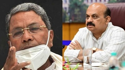 Former Karnataka CM Siddaramaiah (Left), current CM Basavaraj Bommai (Right) (File) Former Karnataka CM Siddaramaiah (Left), current CM Basavaraj Bommai (Right) (File)