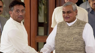 Pervez Musharraf and Atal Bihari Vajpayee met in Agra in July 2001 to discuss and resolve the decades-long Kashmir conflict. (AFP) Pervez Musharraf and Atal Bihari Vajpayee met in Agra in July 2001 to discuss and resolve the decades-long Kashmir conflict. (AFP)