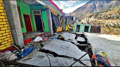 It is too early to say what caused the cracks in buildings in Doda, whether there was any connection to road projects and infrastructure development, or the fact that the region sits on a seismic zone 4. (Shanky Rathore) It is too early to say what caused the cracks in buildings in Doda, whether there was any connection to road projects and infrastructure development, or the fact that the region sits on a seismic zone 4. (Shanky Rathore)
